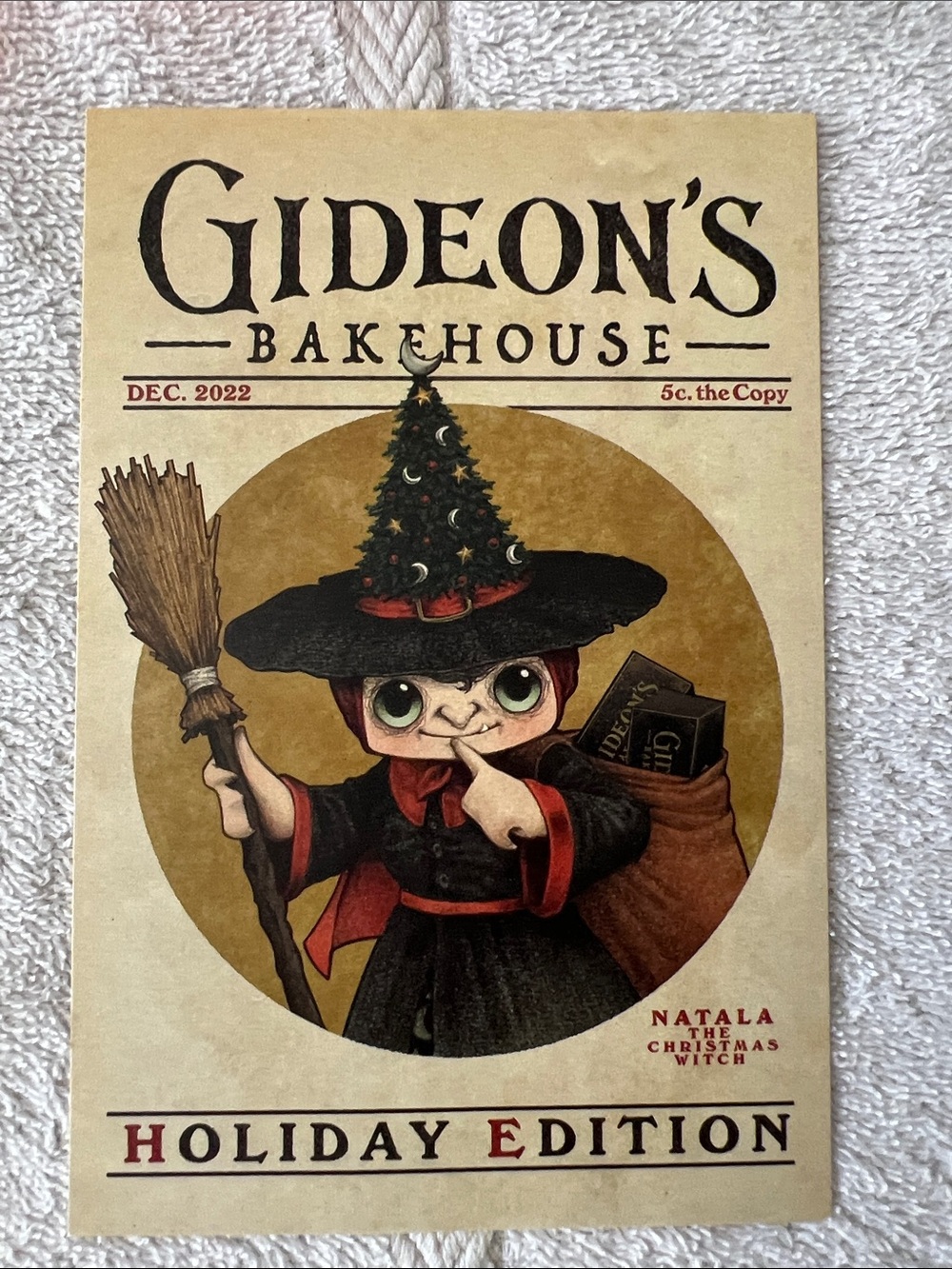 Gideon’s Bakehouse December Menu Card